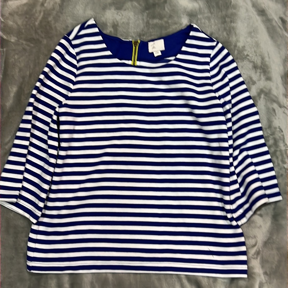 Anthro postmark striped blouse